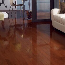 High Gloss 2-1/4 Solid Oak Hardwood Flooring in Cherry by Somerset Floors