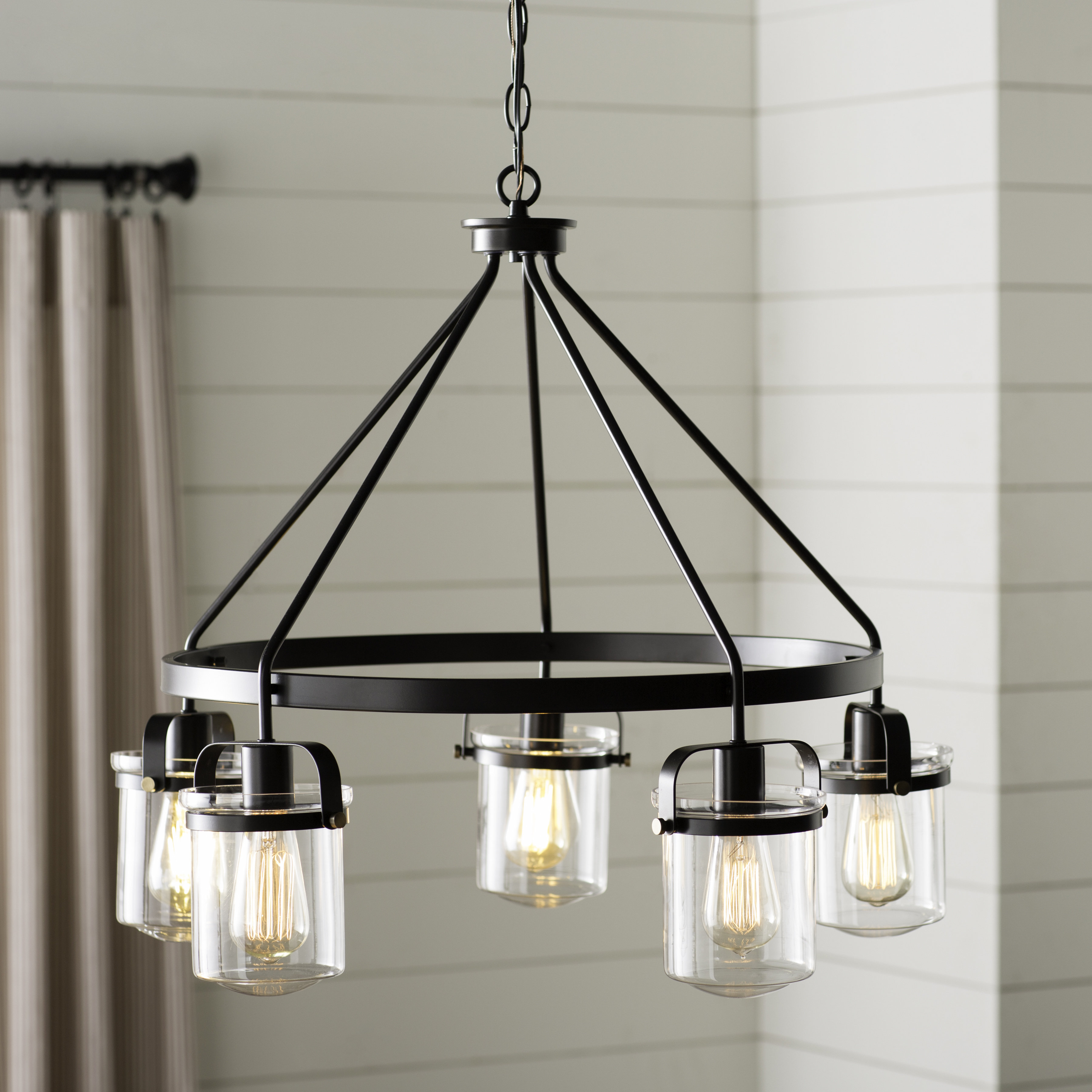 modern 5 light chandelier
