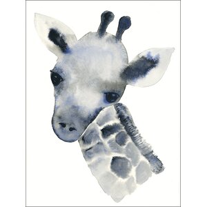 Gentle Watercolor Giraffe Canvas Art