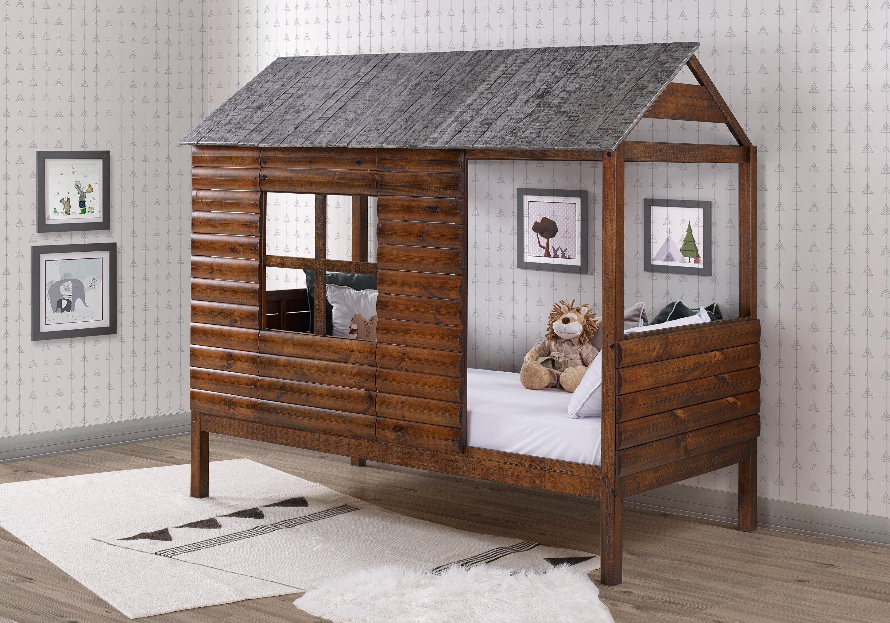 Full Rustic Log Bed Free Shipping Log Bedroom Furniture Rustic Cabin Decor Home Garden Enoxmedia Beds Bed Frames