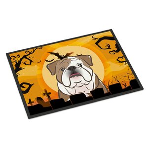 Halloween English Bulldog Doormat