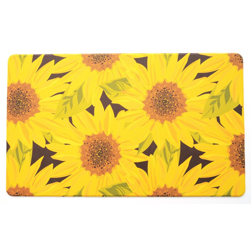 August Grove Guliana Sunflower Kitchen Mat Reviews Wayfair