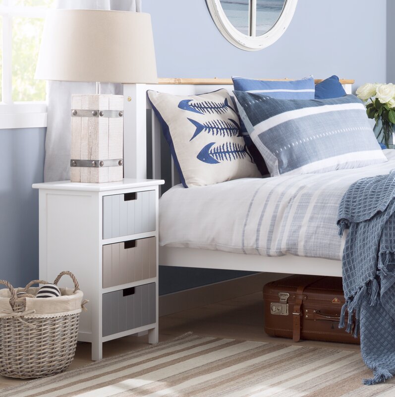 Breakwater Bay Carver 3 Drawer Bedside Table & Reviews | Wayfair.co.uk