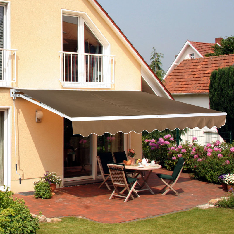 Outsunny 13 ft. W x 8 ft. D Polyester Retractable Standard ...