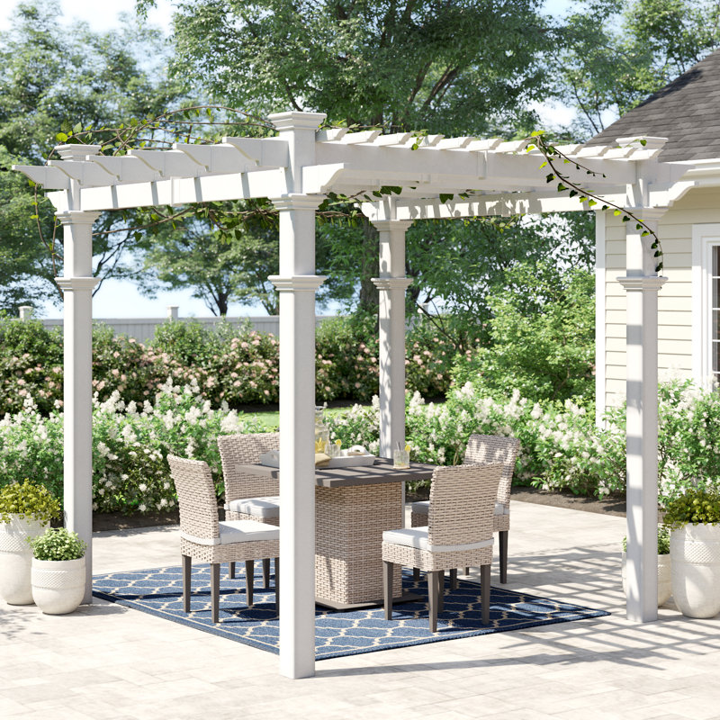Sol 72 Outdoor Verwood 10 Ft W X 10 Ft D Vinyl Pergola Reviews