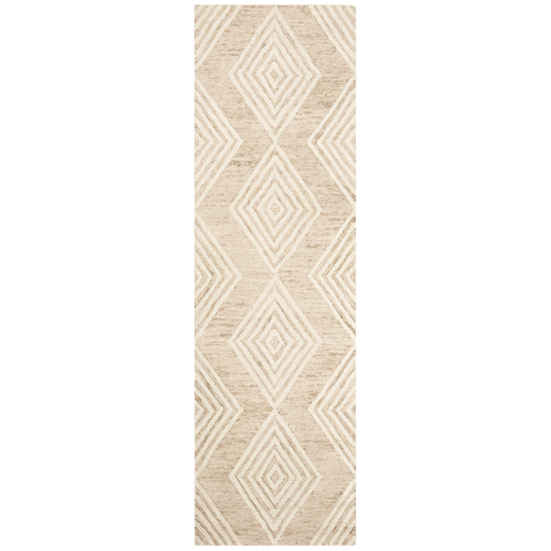 Farwell Handwoven Flatweave Wool Beige Ivory Area Rug Allmodern