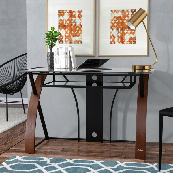 Cayuga Glass Desk By Ebern Designs Looking For On Sectionals