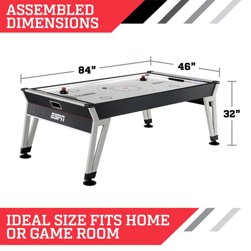 Espn 84 Two Player Air Hockey Table With Digital Scoreboard And