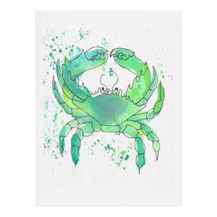 Seafoam Green Wall Art Wayfair Seafoam Green Crab Painting Print