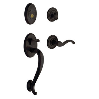Logan Single Cylinder Handleset with Wave Interior Lever by Baldwin