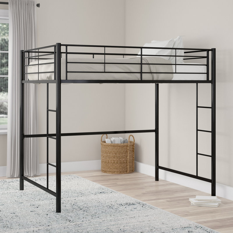 metal full loft bed