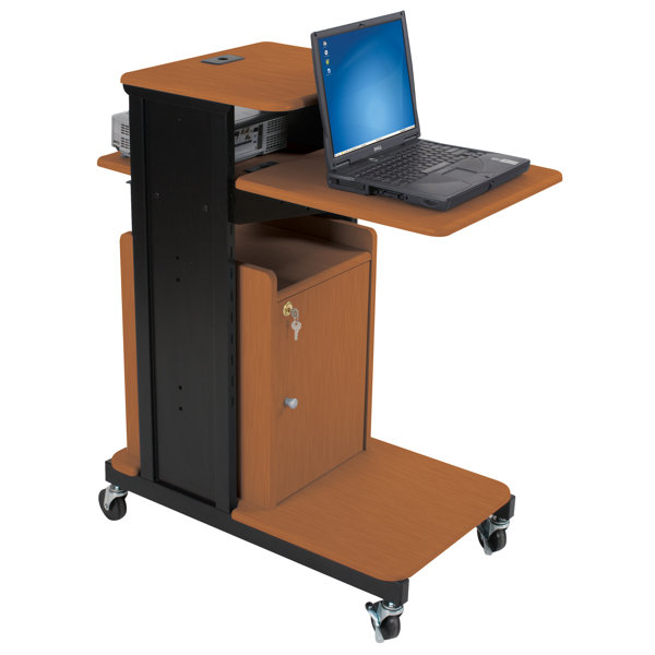 Locking Cabinet for Extra Long Presentation AV Cart by Balt