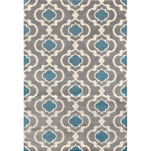 Melrose Gray/Blue Area Rug by Andover Mills