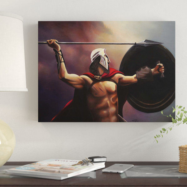 Winston Porter Spartan Warrior Graphic Art Print On Wrapped