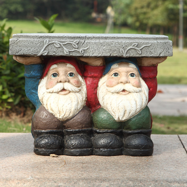 Two Gnomes Sitting Plant Stand by Hi-Line Gift Ltd.| @ $75.99