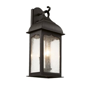 Seeded Masonic 3-Light Outdoor Wall Lantern