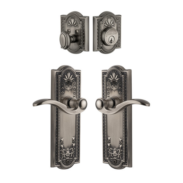 Parthenon Keyed Door Lever by Grandeur
