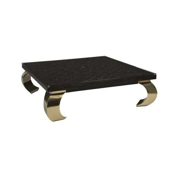 Distressed Black And Gold Coffee Table With Tray Top By Phillips Collection