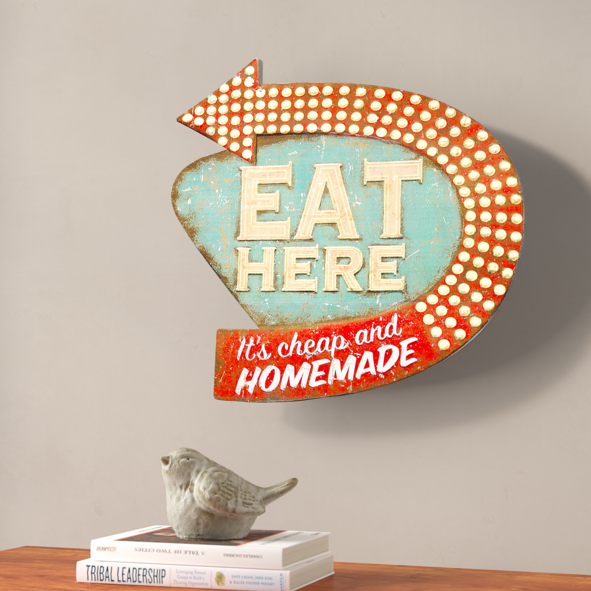 Winston Porter Casual Country Eat Here Retro Wall Decor Reviews