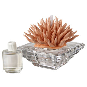 Debora Carlucci Italian Decorative Crystal Aroma Diffuser with Porcelain Coral Top
