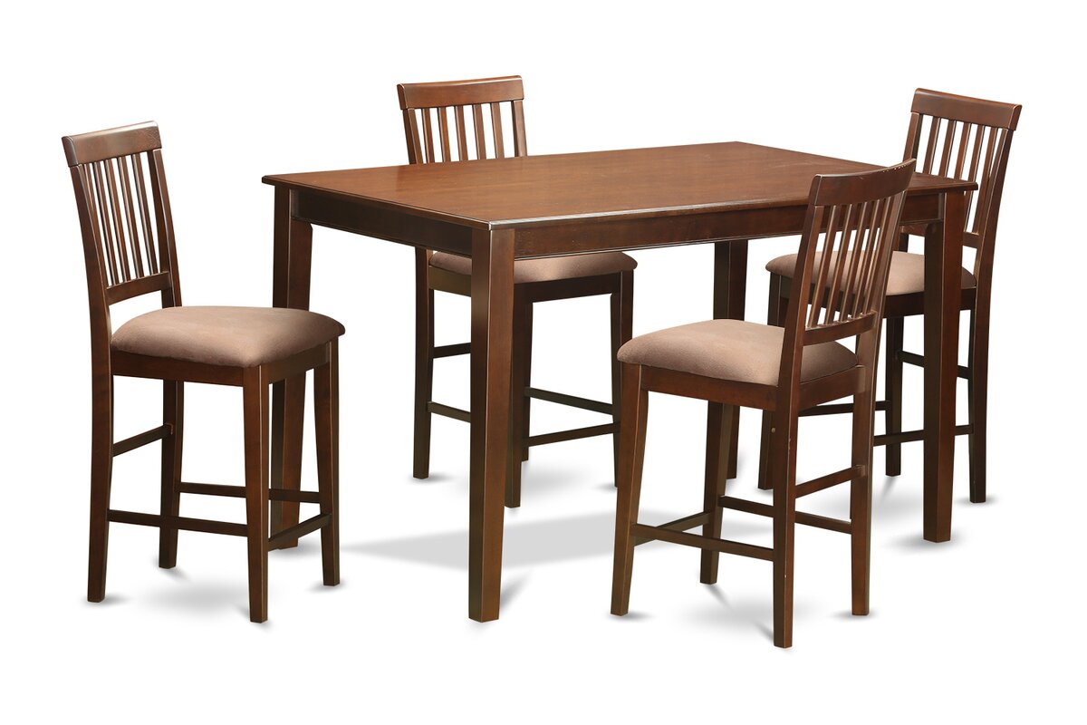 Wooden Importers 5 Piece Counter Height Dining Set Reviews Wayfair   5 Piece Counter Height Dining Set 