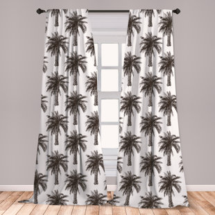 Ambesonne Palm Tree Window Curtains Fully Grown Coconut Banana Trees With Retro Effect Lush Forest Foliage Lightweight Decorative Panels Set Of 2 Ambesonne Palm Tree Window Curtains Fully Grown Coconut Banana Trees With Retro Effect Lush Forest Foliage Lightweight Decorative Panels Set Of 2