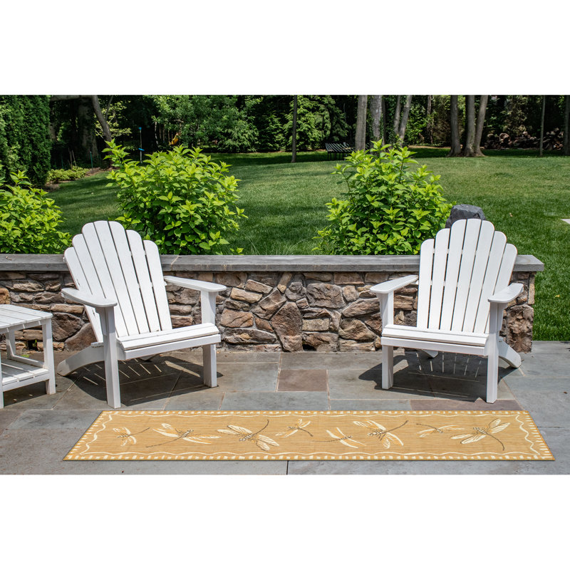 August Grove Thorsen Dragonfly Dark Sand Indoor Outdoor Area Rug Reviews Wayfair