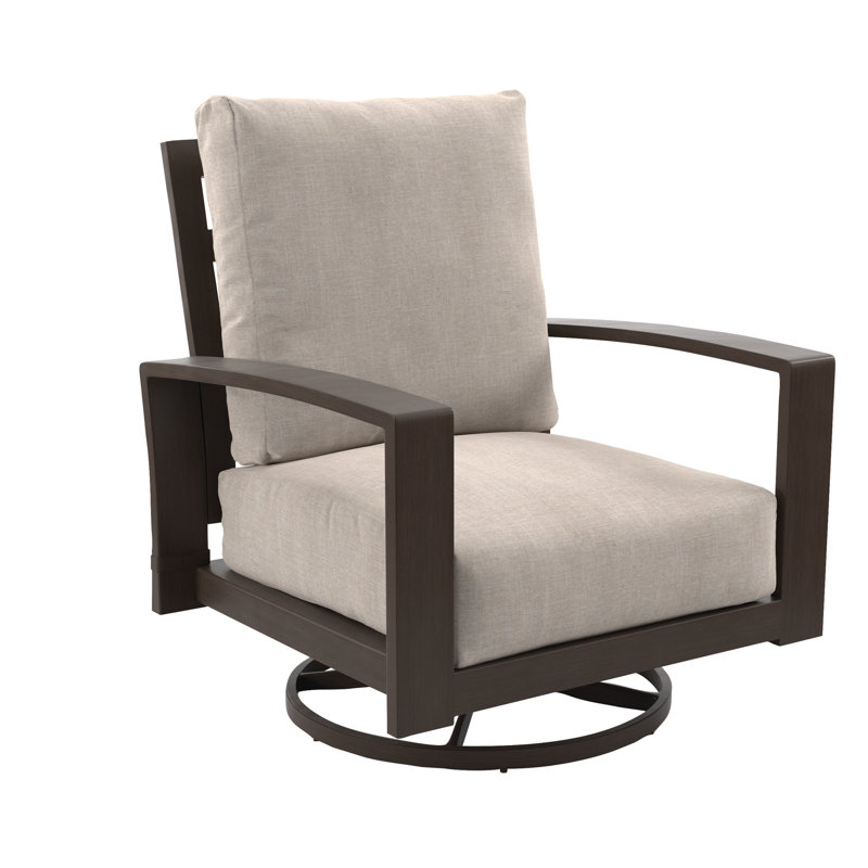 Mistana Jay Swivel Patio Chair With Cushion Reviews Wayfair Mistana Jay Swivel Patio Chair With