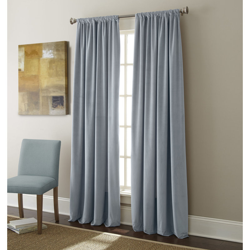 Sherry Kline Elite Velvet Window Solid Blackout Curtain Panels