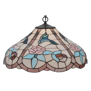 Tiffany 1-Light Hummingbird Bowl Pendant