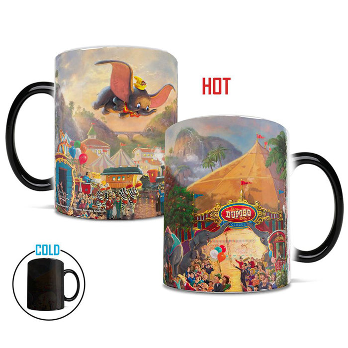 OFFICIAL DISNEY DUMBO DID YOU EVER SEE HEAT CHANGING MAGIC COFFEE MUG CUP