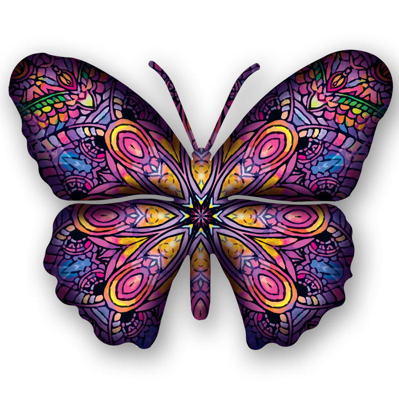 August Grove Steel Patchouli Butterfly 3d Wall Decor Reviews