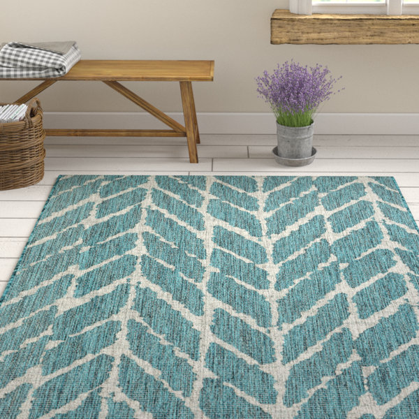 Bundy Teal Indoor/Outdoor Area Rug by August Grove
