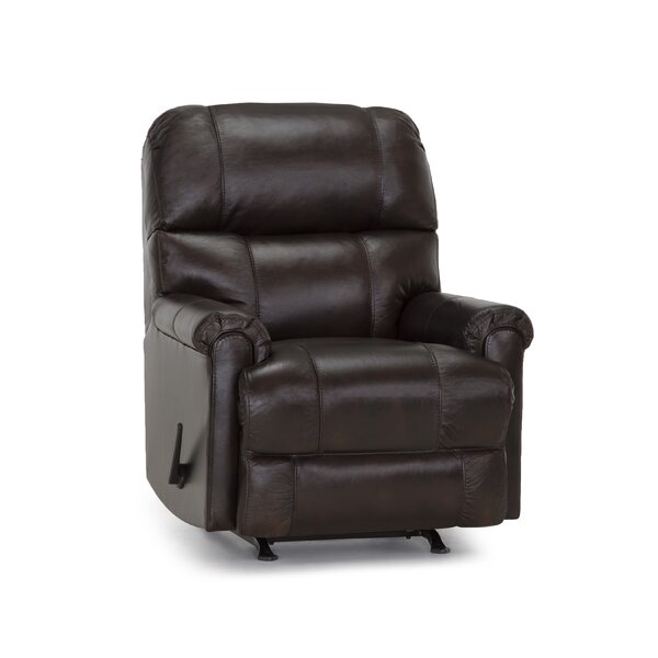 Darby Home Co Woodview Leather Manual Rocker Recliner & Reviews | Wayfair