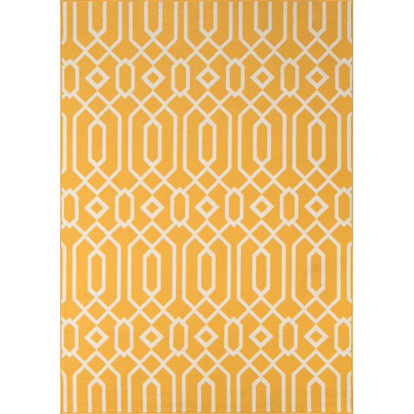 Halliday Yellow Indoor/Outdoor Area Rug by Beachcrest Home