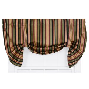 Xenia Medium Scale Stripe Print Lined Tie-Up Curtain Valance