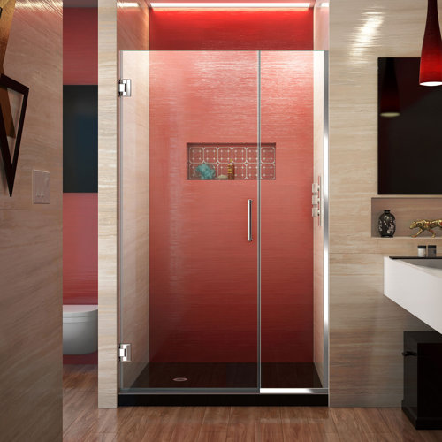 Dreamline Unidoor Plus 38 X 72 Hinged Frameless Shower Door With