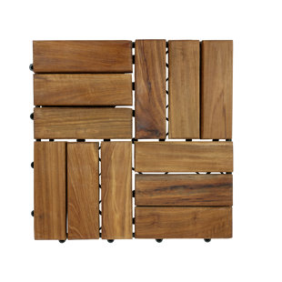 Deck Tiles Teak Interlocking Deck Floor Tile Set Of 10