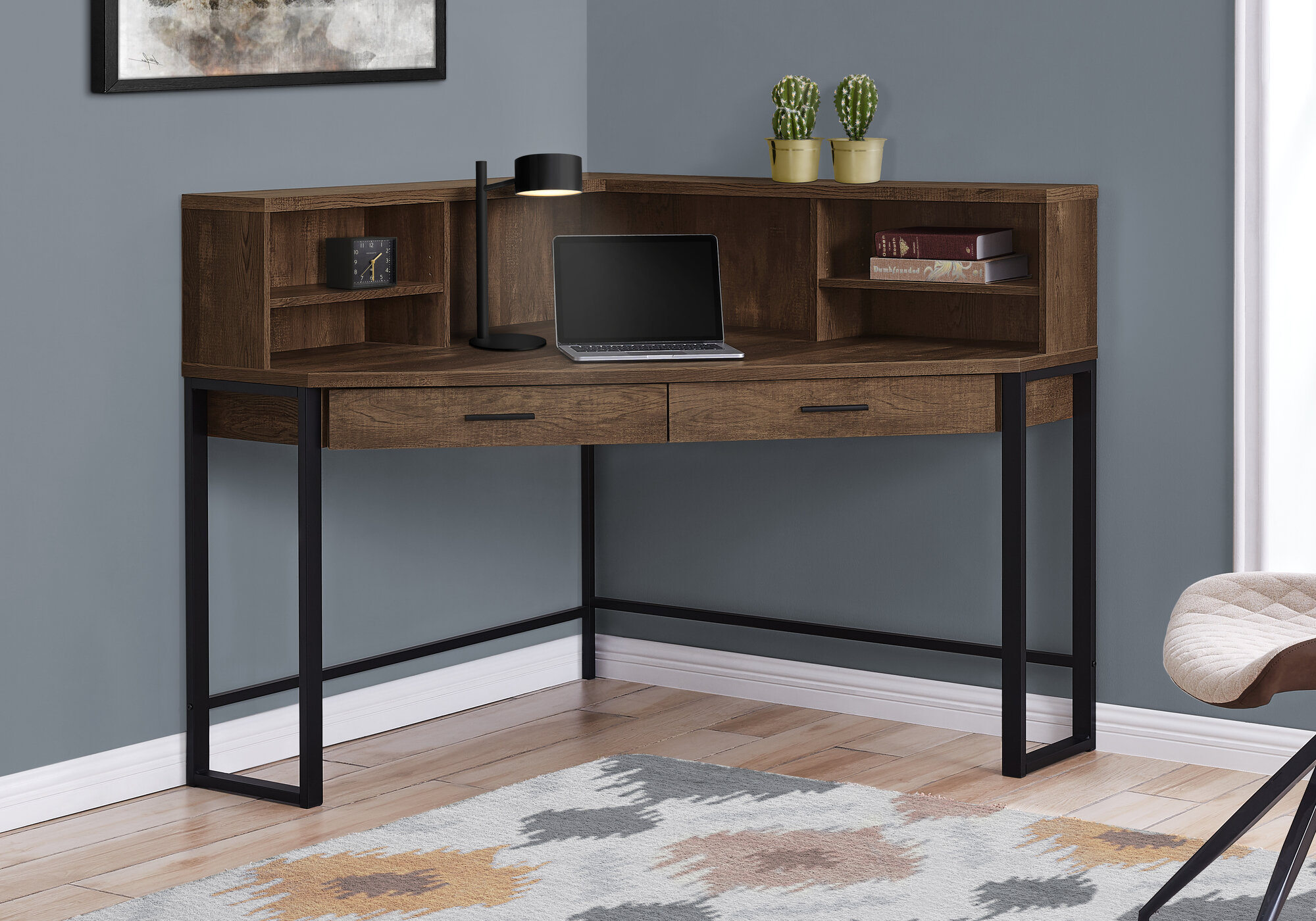 Gracie Oaks Funderburg Corner Desk With Hutch Reviews Wayfair Ca