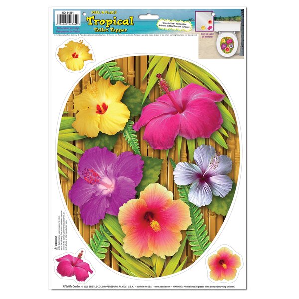 Tropical Toilet Seat Decal by The Beistle Company