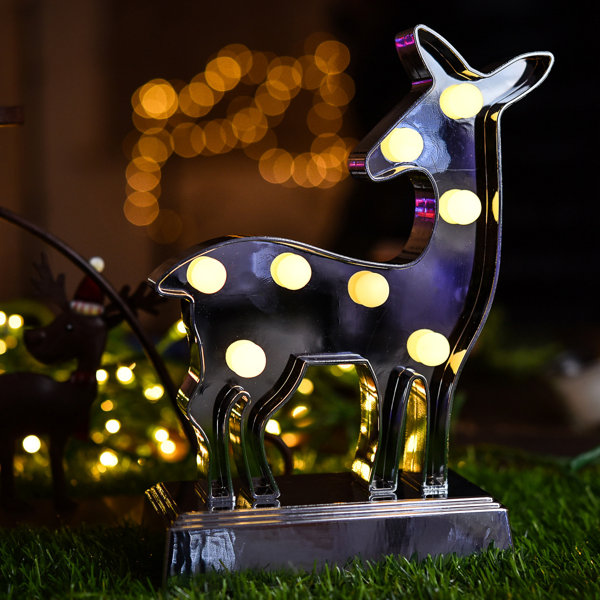 Marquee Light with Deer Shape 9 Table Lamp by Festival Depot