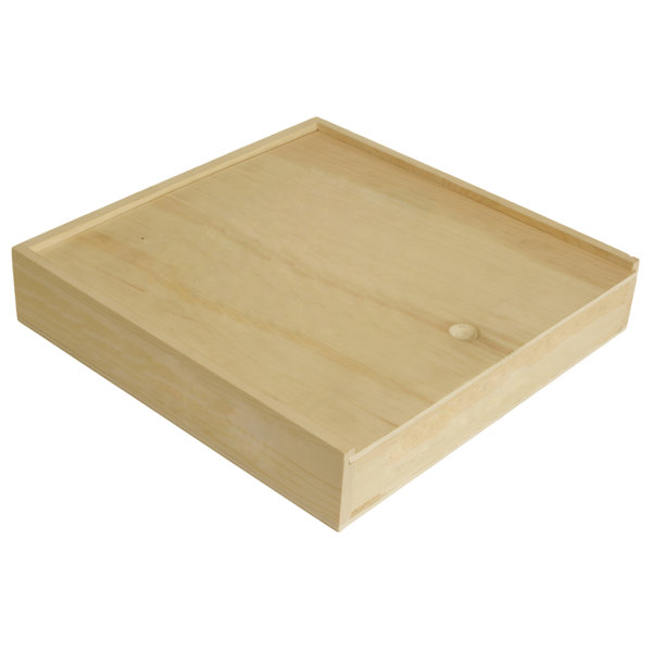 Union Rustic Ismael Large Wood Storage Decorative Box With Sliding Lid Wayfair