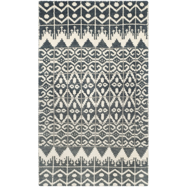 Xue Charcoal Contemporary Area Rug by Union Rustic
