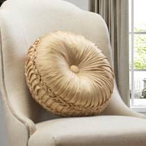 gold round pillow