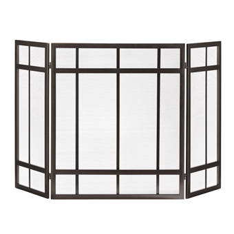 Condar Mesh Curtain 2 Panel Steel Fireplace Screen Reviews Wayfair