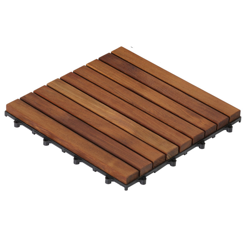 Baredecor Ez Floor 12 X Teak Wood Snap In Deck Tiles Oiled Teak Wood Snap In Deck Tiles