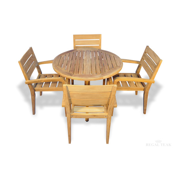 Cronk 5 Piece Teak Dining Set with Cooler Insert by Brayden Studio