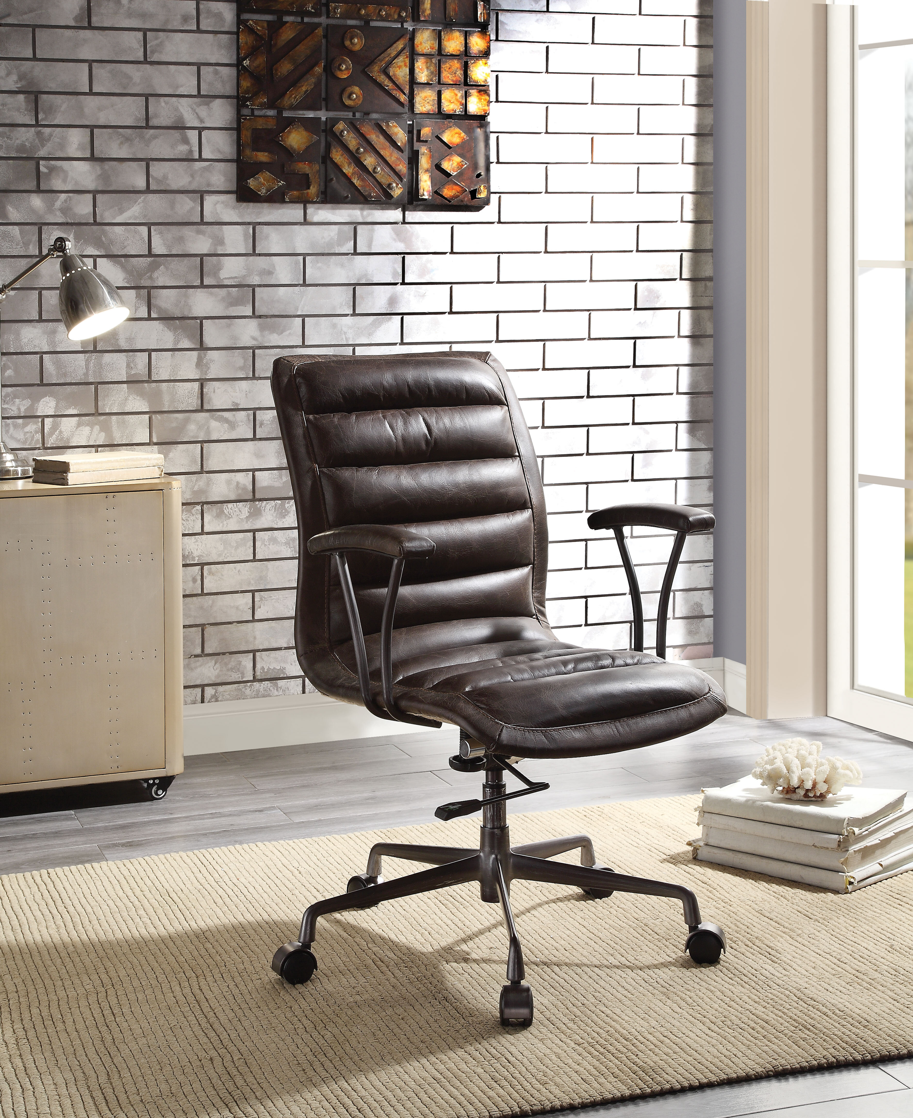 Andrewhomestudio Barbara Top Grain Leather Office Chair Reviews Wayfair