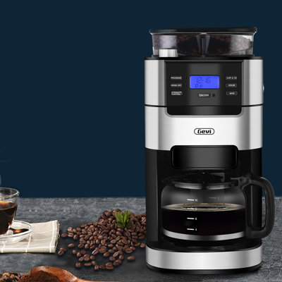 GEVI 10-Cup Drip Coffee Grinding Brewing Machine GEVI