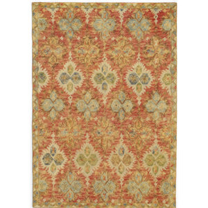 Adiletu00a0Hand-Hooked Red Area Rug